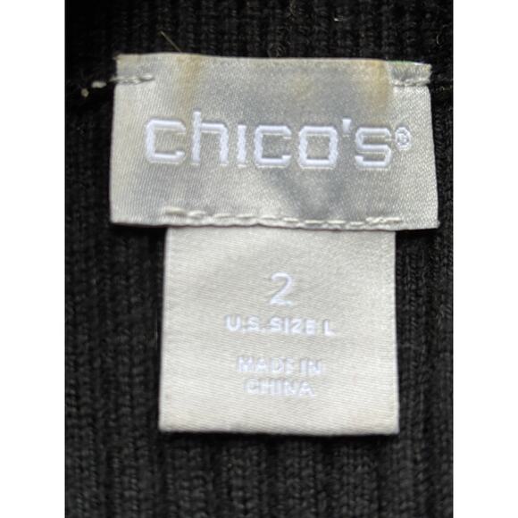 Chico's black balloon sleeve sweater, minimalist, neutral, classic, effortless - Picture 5 of 6